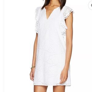 Lilly Pulitzer Women's Astara Dress, Resort White Leaf Eyelet XS